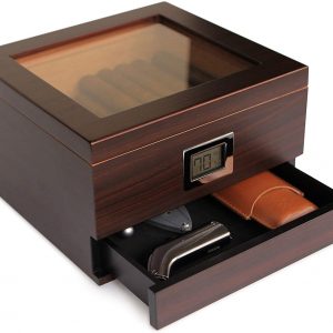 Glass Top Handcrafted Cedar Humidor | Cigarknights.com | Cigar Accessories Plus More